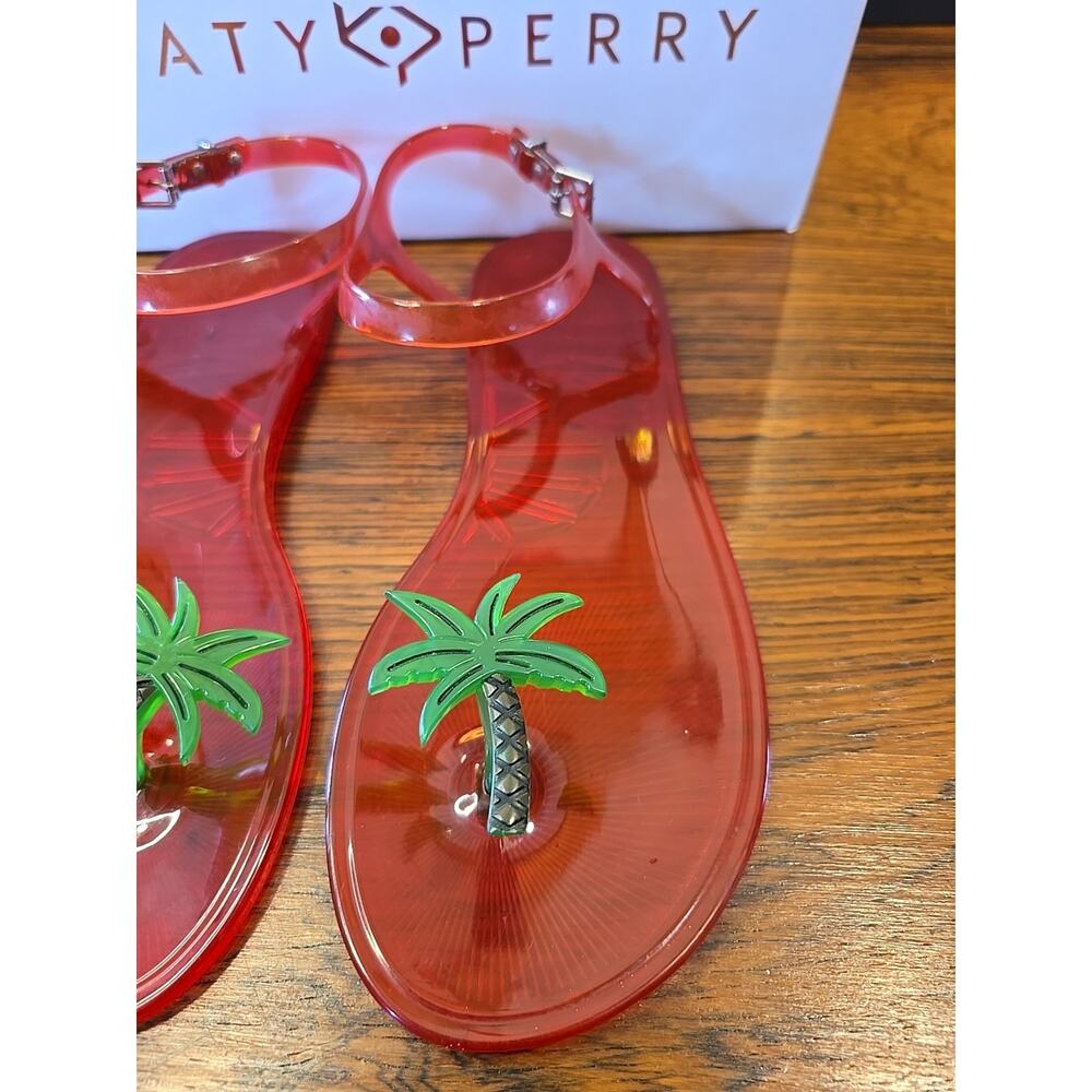 Katy Perry Geli Palm Tree Sandal Red / Green 8 - Picture 2 of 14